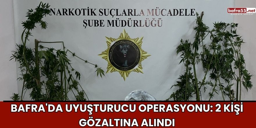 Bafra'da Uyuşturucu Operasyonu: 2 Kişi Gözaltına Alındı