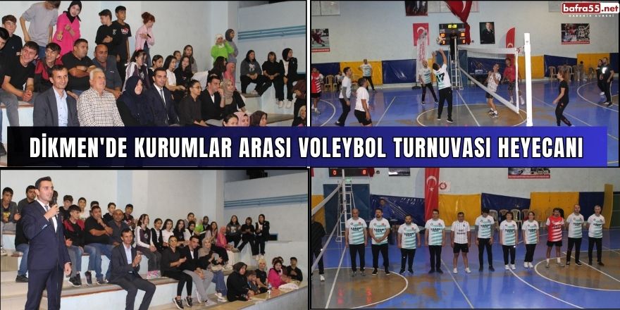 DİKMEN'DE KURUMLAR ARASI VOLEYBOL TURNUVASI START ALDI