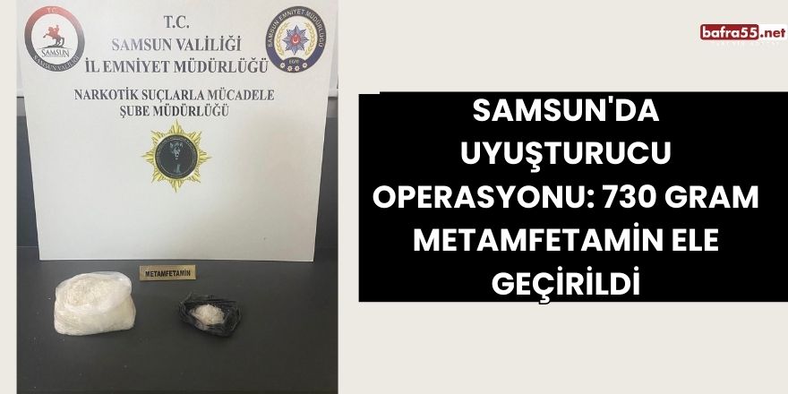 Samsun'da Uyuşturucu Operasyonu: 730 Gram Metamfetamin Ele Geçirildi