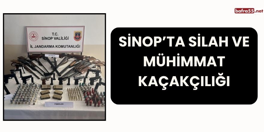 Sinop’ta silah ve mühimmat kaçakçılığı