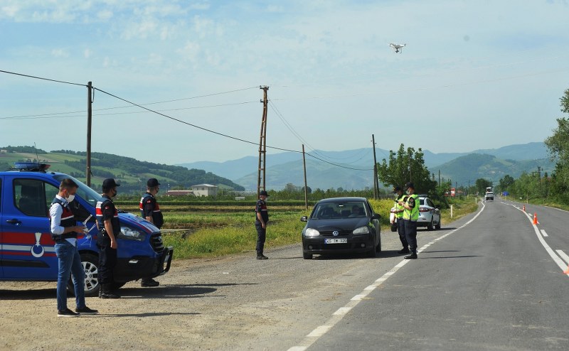 Bafra Jandarmadan 'drone'lu denetim