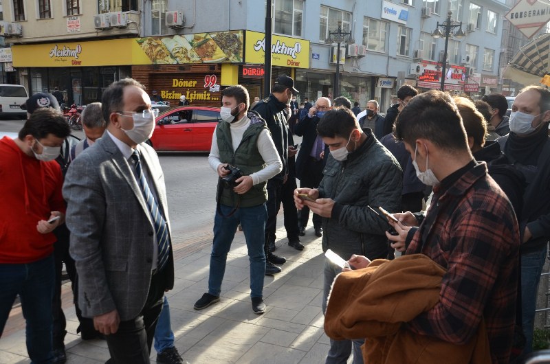 Bafra’da Kaymakam Ertürkmen’den Kovid-19 uygulaması